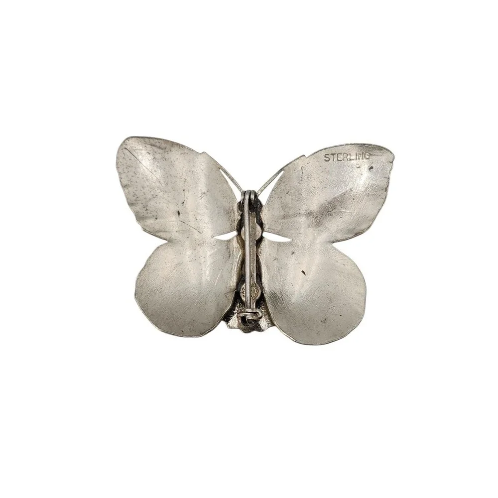 Vintage sterling silver BUTTERFLY Philadelphia Bell Travel‎ souvenir brooch pin